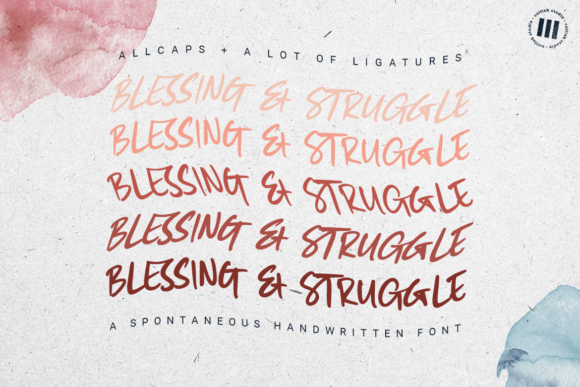 Blessing and Struggle: A Handwritten Font for Brand Identity