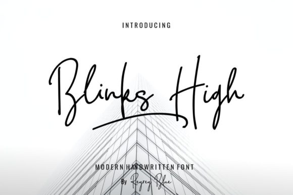 Blink High Signature: A Premium Handwritten Font for Crafters
