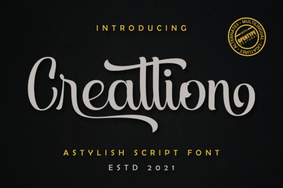 Creattion: A Radiant Script Font for Editorial Design