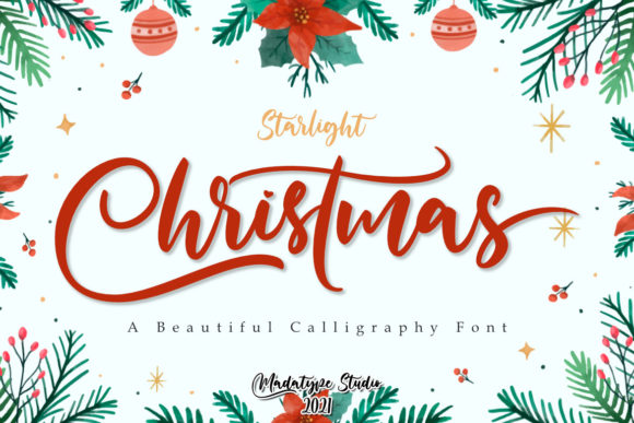 Starlight of Christmas: A Festive Script Font for Makers